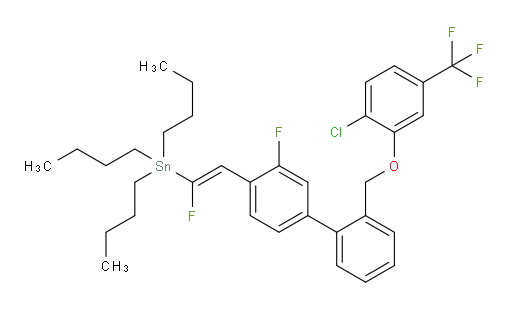(E)-tributyl(2-(2'-((2-chloro-5-(trifluoromethyl)phenoxy)methyl)-3-fluoro-[1,1'-biphenyl]-4-yl)-1-fluorovinyl)stannane