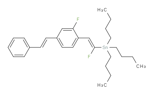 tributyl((E)-1-fluoro-2-(2-fluoro-4-((E)-styryl)phenyl)vinyl)stannane