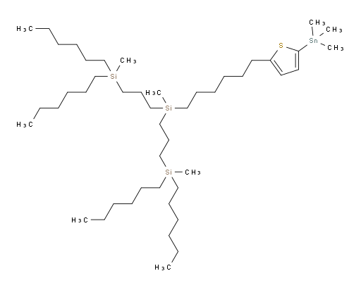 ((methyl(6-(5-(trimethylstannyl)thiophen-2-yl)hexyl)silanediyl)bis(propane-3,1-diyl))bis(dihexyl(methyl)silane)