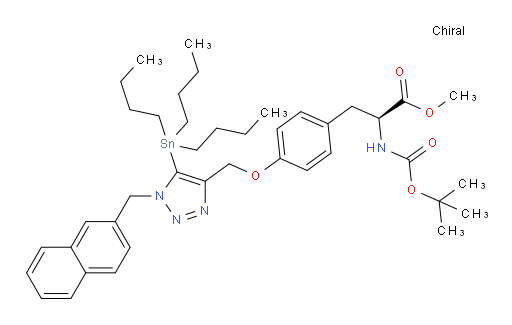 (S)-methyl 2-((tert-butoxycarbonyl)amino)-3-(4-((1-(naphthalen-2-ylmethyl)-5-(tributylstannyl)-1H-1,2,3-triazol-4-yl)methoxy)phenyl)propanoate