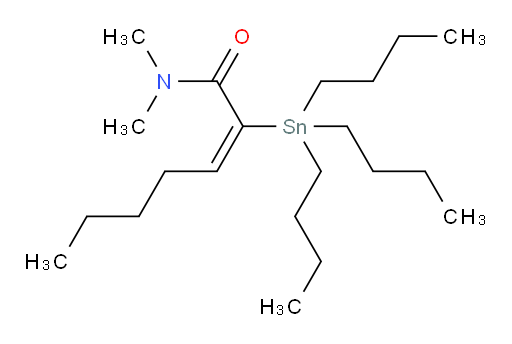 (E)-N,N-dimethyl-2-(tributylstannyl)hept-2-enamide