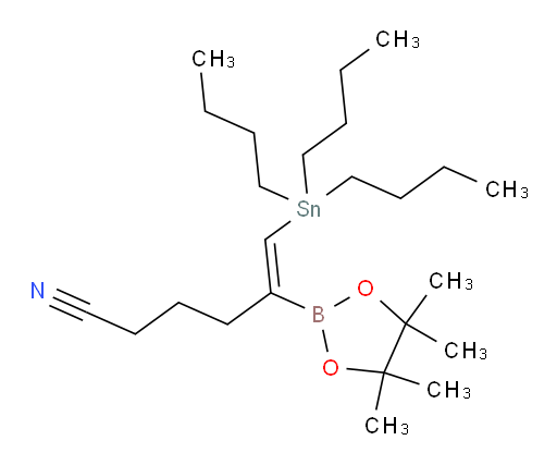 (E)-5-(4,4,5,5-tetramethyl-1,3,2-dioxaborolan-2-yl)-6-(tributylstannyl)hex-5-enenitrile