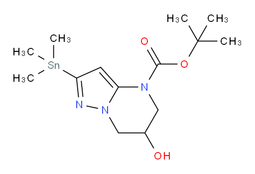 tert-butyl 6-hydroxy-2-(trimethylstannyl)-6,7-dihydropyrazolo[1,5-a]pyrimidine-4(5H)-carboxylate