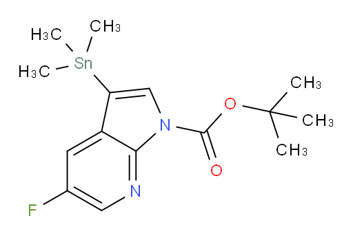 tert-butyl 5-fluoro-3-(trimethylstannyl)-1H-pyrrolo[2,3-b]pyridine-1-carboxylate