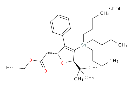 ethyl 2-((2R,5R)-5-(tert-butyl)-3-phenyl-4-(tributylstannyl)-2,5-dihydrofuran-2-yl)acetate