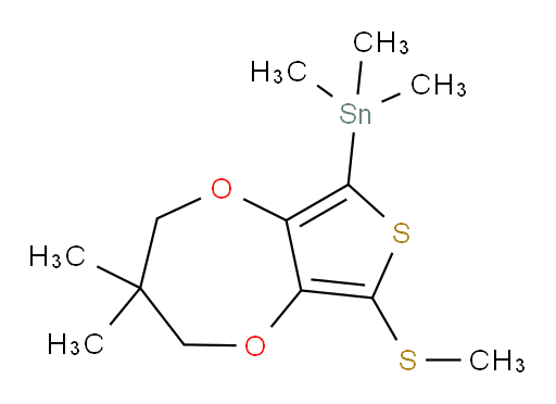 (3,3-dimethyl-8-(methylthio)-3,4-dihydro-2H-thieno[3,4-b][1,4]dioxepin-6-yl)trimethylstannane