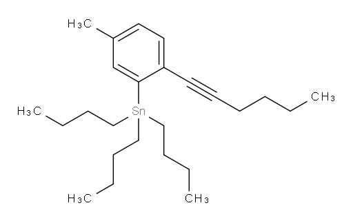 tributyl(2-(hex-1-yn-1-yl)-5-methylphenyl)stannane