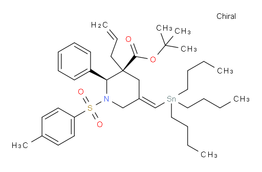 (2S,3S,E)-tert-butyl 3-allyl-2-phenyl-1-tosyl-5-((tributylstannyl)methylene)piperidine-3-carboxylate