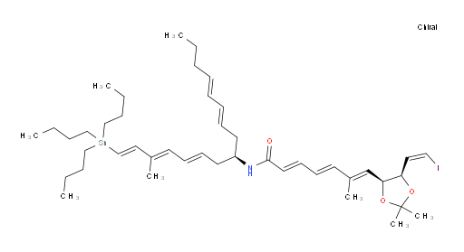 (2E,4E,6E)-7-((4S,5R)-5-((Z)-2-iodovinyl)-2,2-dimethyl-1,3-dioxolan-4-yl)-6-methyl-N-((R,1E,3E,5E,10E,12E)-3-methyl-1-(tributylstannyl)hexadeca-1,3,5,10,12-pentaen-8-yl)hepta-2,4,6-trienamide