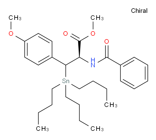 (2R)-methyl 2-benzamido-3-(4-methoxyphenyl)-3-(tributylstannyl)propanoate