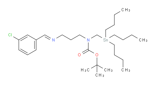 (E)-tert-butyl (3-((3-chlorobenzylidene)amino)propyl)((tributylstannyl)methyl)carbamate