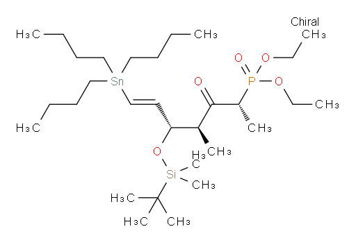 diethyl ((2R,4S,5S,E)-5-((tert-butyldimethylsilyl)oxy)-4-methyl-3-oxo-7-(tributylstannyl)hept-6-en-2-yl)phosphonate