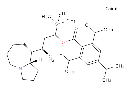 (1S,3R)-3-((9R,9aS)-octahydro-1H-pyrrolo[1,2-a]azepin-9-yl)-1-(trimethylstannyl)butyl 2,4,6-triisopropylbenzoate