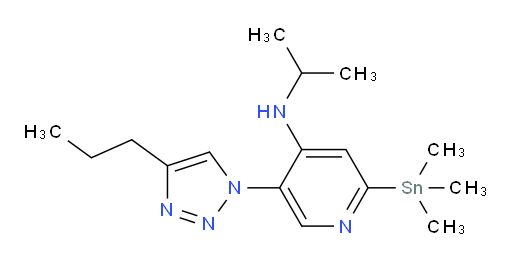 N-isopropyl-5-(4-propyl-1H-1,2,3-triazol-1-yl)-2-(trimethylstannyl)pyridin-4-amine