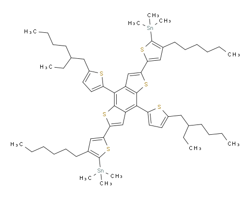 (5,5'-(4,8-bis(5-(2-ethylhexyl)thiophen-2-yl)benzo[1,2-b:4,5-b']dithiophene-2,6-diyl)bis(3-hexylthiophene-5,2-diyl))bis(trimethylstannane)