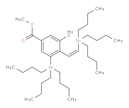 (Z)-methyl 3-methyl-5-(tributylstannyl)-4-(2-(tributylstannyl)vinyl)benzoate