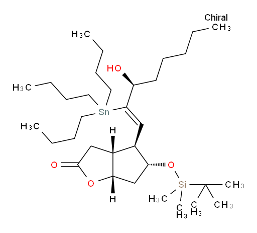 (3aR,4S,5R,6aS)-5-((tert-butyldimethylsilyl)oxy)-4-((S,Z)-3-hydroxy-2-(tributylstannyl)oct-1-en-1-yl)hexahydro-2H-cyclopenta[b]furan-2-one