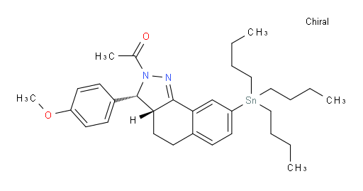 1-((3R,3aR)-3-(4-methoxyphenyl)-8-(tributylstannyl)-3,3a,4,5-tetrahydro-2H-benzo[g]indazol-2-yl)ethanone