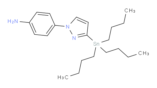 4-(3-(tributylstannyl)-1H-pyrazol-1-yl)aniline