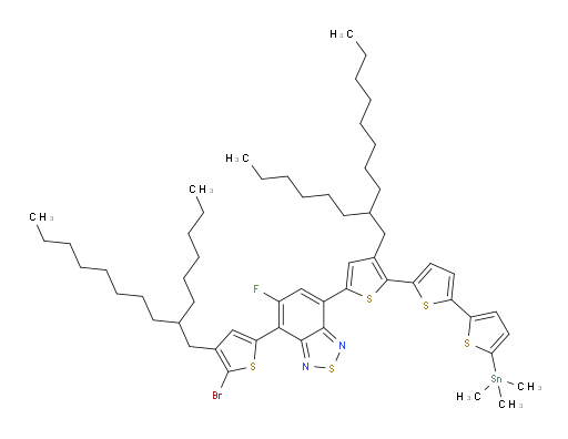 4-(5-bromo-4-(2-hexyldecyl)thiophen-2-yl)-5-fluoro-7-(3-(2-hexyldecyl)-5''-(trimethylstannyl)-[2,2':5',2''-terthiophen]-5-yl)benzo[c][1,2,5]thiadiazole