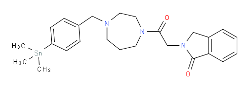 2-(2-oxo-2-(4-(4-(trimethylstannyl)benzyl)-1,4-diazepan-1-yl)ethyl)isoindolin-1-one