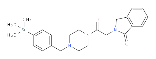 2-(2-oxo-2-(4-(4-(trimethylstannyl)benzyl)piperazin-1-yl)ethyl)isoindolin-1-one