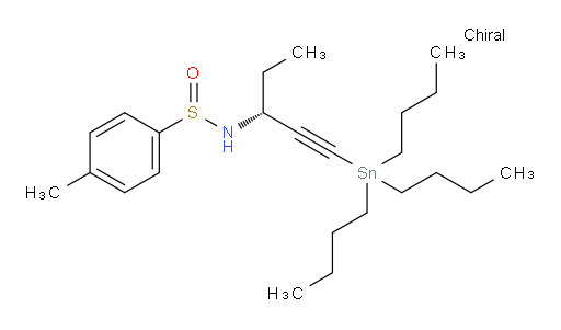 (S)-4-methyl-N-((R)-1-(tributylstannyl)pent-1-yn-3-yl)benzenesulfinamide