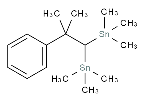 (2-methyl-2-phenylpropane-1,1-diyl)bis(trimethylstannane)