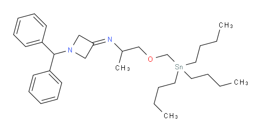 N-(1-benzhydrylazetidin-3-ylidene)-1-((tributylstannyl)methoxy)propan-2-amine