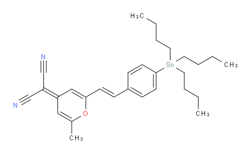 (E)-2-(2-methyl-6-(4-(tributylstannyl)styryl)-4H-pyran-4-ylidene)malononitrile