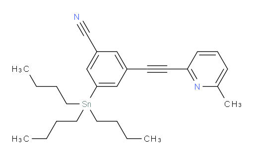 3-((6-methylpyridin-2-yl)ethynyl)-5-(tributylstannyl)benzonitrile