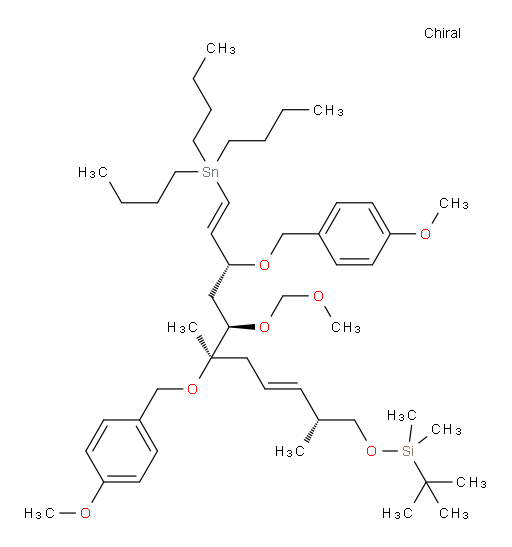 (5R,6R,10R,E)-6-((4-methoxybenzyl)oxy)-5-((R,E)-2-((4-methoxybenzyl)oxy)-4-(tributylstannyl)but-3-en-1-yl)-6,10,13,13,14,14-hexamethyl-2,4,12-trioxa-13-silapentadec-8-ene