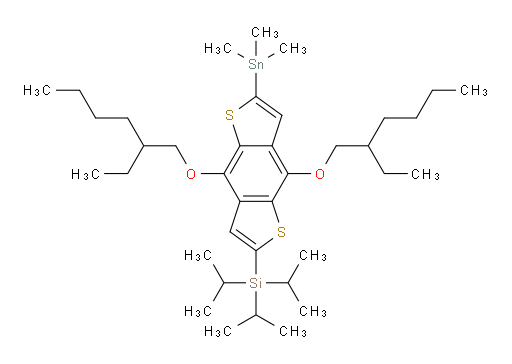 (4,8-bis((2-ethylhexyl)oxy)-6-(trimethylstannyl)benzo[1,2-b:4,5-b']dithiophen-2-yl)triisopropylsilane