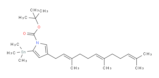 tert-butyl 4-((2E,6E)-3,7,11-trimethyldodeca-2,6,10-trien-1-yl)-2-(trimethylstannyl)-1H-pyrrole-1-carboxylate