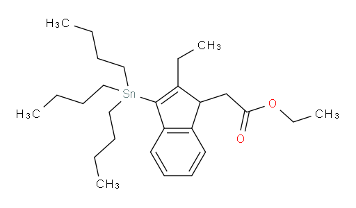 乙基 2-(2-乙基-3-(三丁基锡基)-1H-茚-1-基)乙酸酯