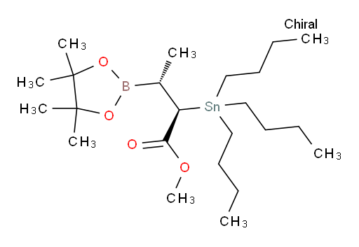 (2R,3R)-甲基 3-(4,4,5,5-四甲基-1,3,2-二氧杂环己硼烷-2-基)-2-(三丁基锡基)丁酸酯