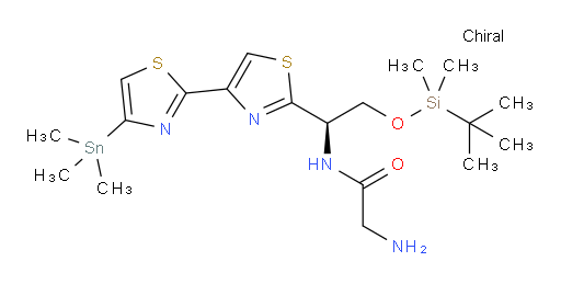 (R)-2-amino-N-(2-((tert-butyldimethylsilyl)oxy)-1-(4-(trimethylstannyl)-[2,4'-bithiazol]-2'-yl)ethyl)acetamide