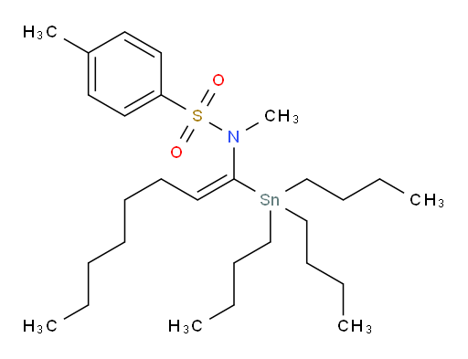 (E)-N,4-dimethyl-N-(1-(tributylstannyl)oct-1-en-1-yl)benzenesulfonamide