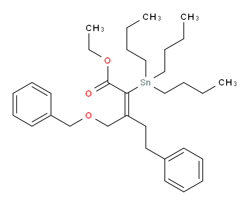 (E)-ethyl 3-((benzyloxy)methyl)-5-phenyl-2-(tributylstannyl)pent-2-enoate
