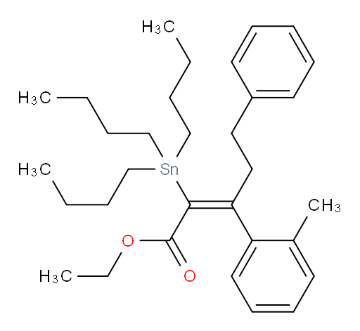 (E)-ethyl 5-phenyl-3-(o-tolyl)-2-(tributylstannyl)pent-2-enoate