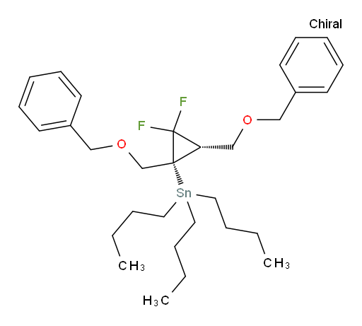 ((1R,3S)-1,3-bis((benzyloxy)methyl)-2,2-difluorocyclopropyl)tributylstannane