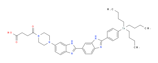 4-oxo-4-(4-(2'-(4-(tributylstannyl)phenyl)-1H,3'H-[2,5'-bibenzo[d]imidazol]-6-yl)piperazin-1-yl)butanoic acid