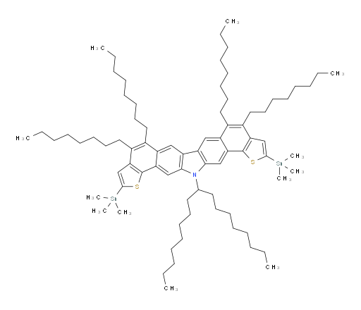 14-(heptadecan-9-yl)-4,5,8,9-tetraoctyl-2,11-bis(trimethylstannyl)-14H-thieno[3',2':5,6]benzo[1,2-b]thieno[3',2':5,6]benzo[2,1-h]carbazole