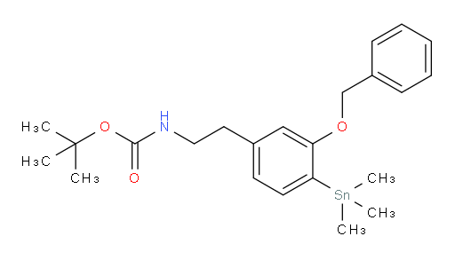 tert-butyl 3-(benzyloxy)-4-(trimethylstannyl)phenethylcarbamate