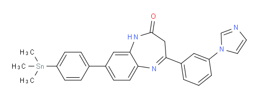 4-(3-(1H-imidazol-1-yl)phenyl)-8-(4-(trimethylstannyl)phenyl)-1H-benzo[b][1,4]diazepin-2(3H)-one