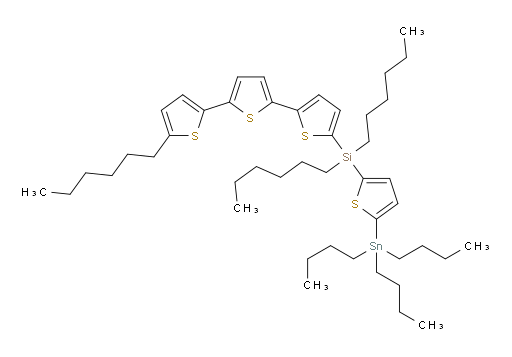 dihexyl(5''-hexyl-[2,2':5',2''-terthiophen]-5-yl)(5-(tributylstannyl)thiophen-2-yl)silane