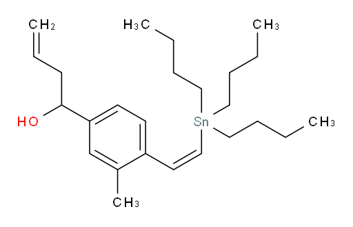 (Z)-1-(3-methyl-4-(2-(tributylstannyl)vinyl)phenyl)but-3-en-1-ol