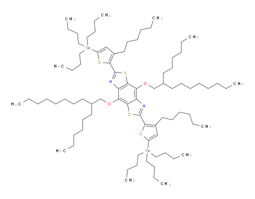 2,6-bis(3-hexyl-5-(tributylstannyl)thiophen-2-yl)-4,8-bis((2-hexyldecyl)oxy)benzo[1,2-d:4,5-d']bis(thiazole)