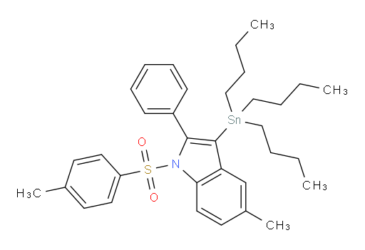 5-methyl-2-phenyl-1-tosyl-3-(tributylstannyl)-1H-indole