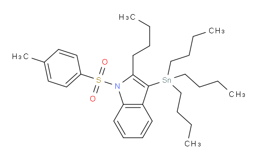 2-butyl-1-tosyl-3-(tributylstannyl)-1H-indole